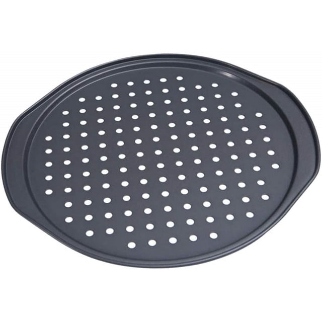 Professional Pans, Nonstick Coating Crispy Crust Pizza Pan For Oven Baking Supplies, Air Circulation Pizza Baking Pan With Holes, 14 Inch Diameter For Home Kitchen