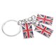 thumbnail image 4 of Llavero creativo con bandera británica y dije de coche vintage para mujer, bonito llavero con dijes para bolsos y llaves de coche, llavero decorativo con colgante, 4 of 8