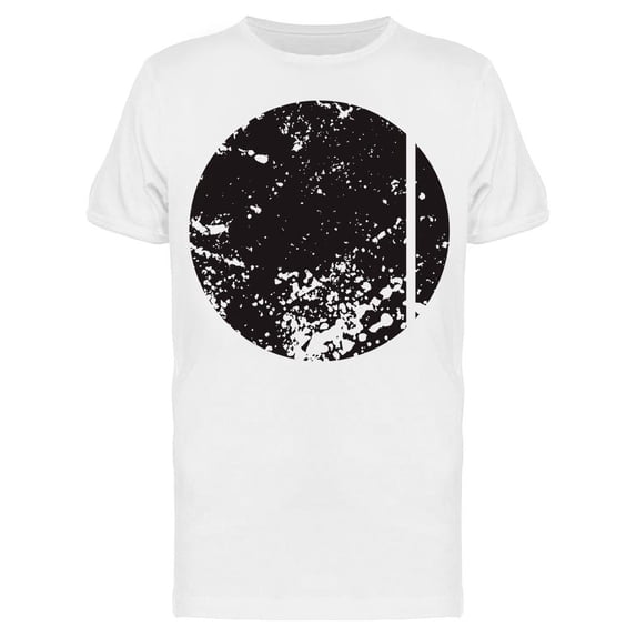 Grungy Circle With Side Line T-Shirt Men -Image by Shutterstock, Male Medium