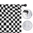 thumbnail image 4 of Blackout Kids Curtains,Black and White Checkered Pattern Childrens Insulated Curtains Set Of 2,Bedroom Essentials,Toddler Room Decor 42"x54", 4 of 5