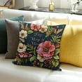 thumbnail image 3 of FCXZI 100% Linen Pillow Covers Floral Leaves Home Decor Set of 1 24x24in, 3 of 5