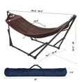 thumbnail image 2 of Tranquillo Universal 116" Double Hammock w/Adjustable Stand and Bag, Brown, 2 of 12