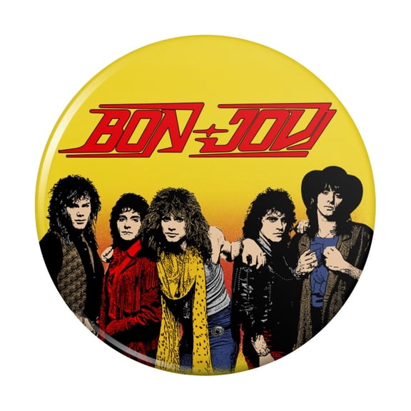 Bon Jovi Band and Logo Kitchen Refrigerator Locker Button Magnet