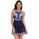 thumbnail image 3 of HYMEVROS Trajes de baño de una pieza para mujer falda traje de baño fruncido retro vestido de natación control de barriga trajes de baño de malla, 3 of 4