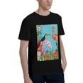 thumbnail image 2 of Bingfone Tropical Jungle Flamingo Men'S Loose Fit Short-Sleeve Pocket T-Shirt, 2 of 7