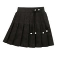 thumbnail image 5 of HOMADLES Girls School Uniform Skirt Elastic Waist Pleated Ruffle Skirts A-Line Skort Scooter Skirt for Girl, Summer A-Line Skirts Black 11-12T, 5 of 5