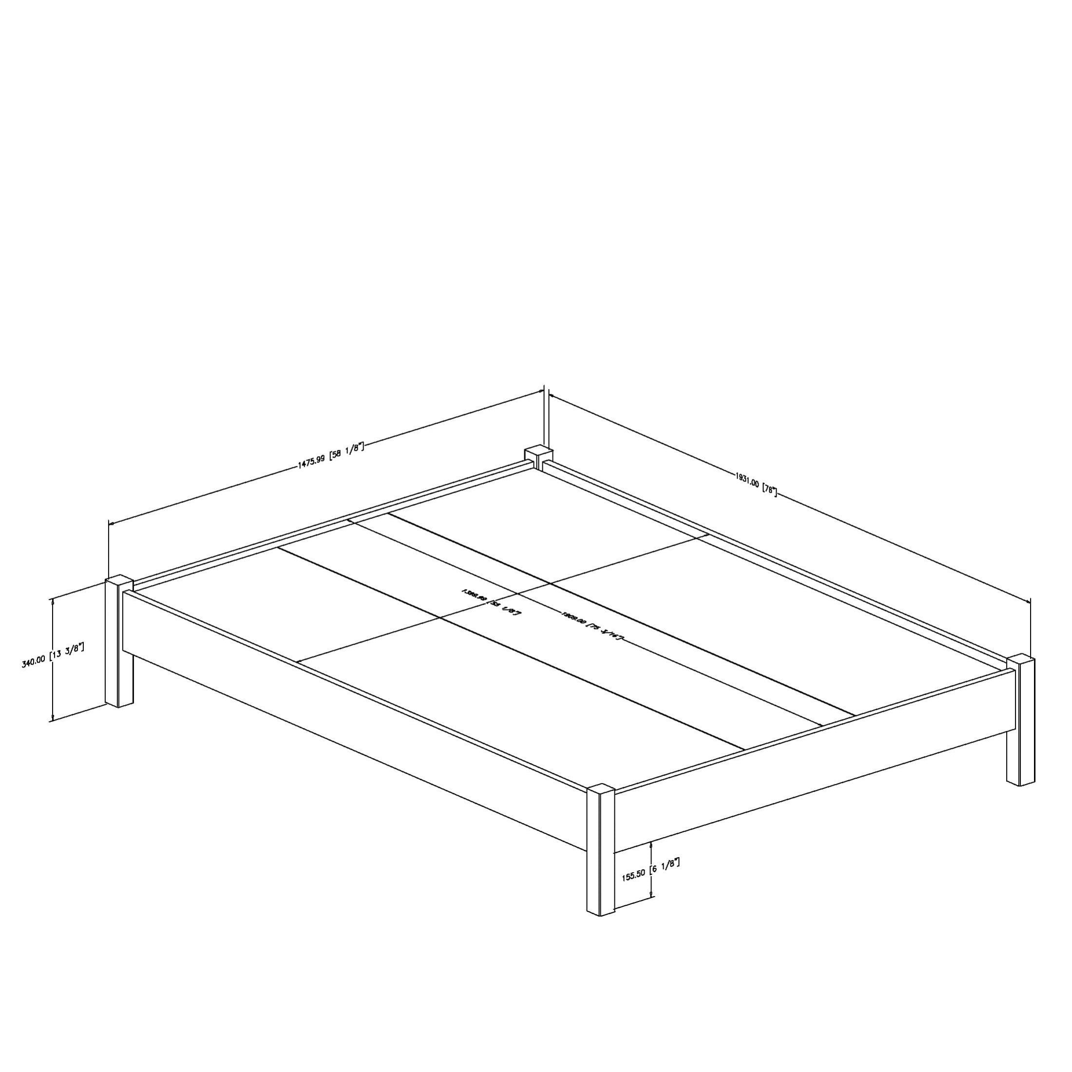 South Shore Step One, Contemporary Bed, Full White