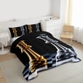 thumbnail image 3 of jejeloiu Chess Games Twin Comforter Sets,Gold Black Bedding Set For Boys Kids Reversible 2 Pieces, 3 of 8