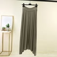 thumbnail image 5 of Vacation Outfits Long Skirts for Women Women's Solid Color Drawstring Elastic Waist Long Skirt Army Green Xxxl, 5 of 7