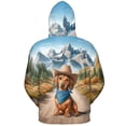 thumbnail image 2 of Welcome Fall Western Cowboy Dachshund Enjoys Majestic Autumn All Over Print 3D Hoodie Unisex Merch Hoodies Wiener Dog Lover Gifts Idea - 01007, 2 of 6