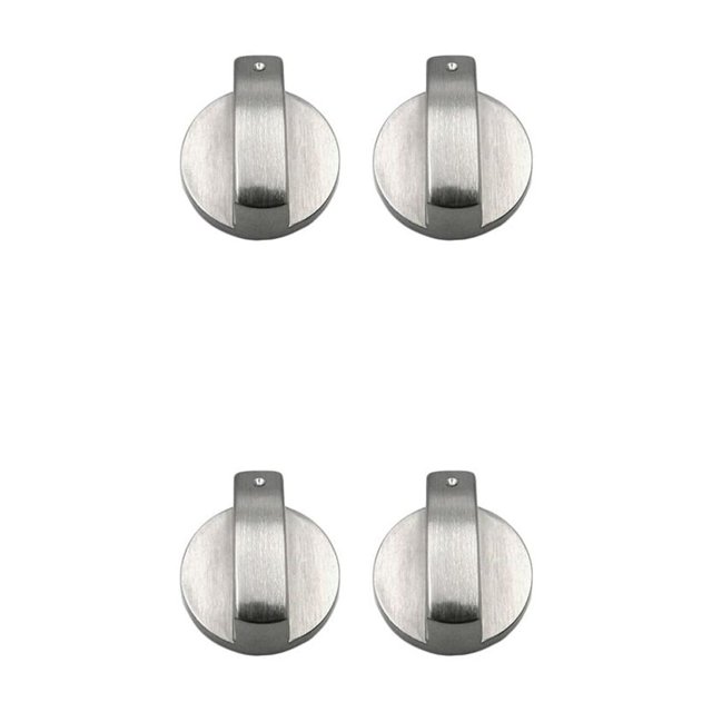 stanreset 2 PCS Metal 6/8mm Universal Silver Stove Control Knobs Adaptors Oven Switch Cooking Surface Control Locks Useful Type1 NO1