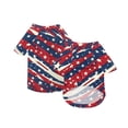 thumbnail image 2 of Small Dog Clothes Stars Stripes Print 1 Pc Lightweight Pet Shirt Fourth of July Holiday Extra Small Dog Clothes, 2 of 5