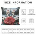 thumbnail image 5 of Patifu Swan Couple Throw Pillow Covers,Red Rose Pillow Case,Kids Girls Teens Adult Paris Eiffel Tower Cushion Cover Romantic Valentine's Day Office Chair Sofa Bed Decor 18x18in, 5 of 5