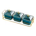 thumbnail image 4 of Tnarru Dried Fruit Plate Set, Covered Candy Jar with 3 Compartments, Multipurpose Cookie Jar, Snack Tray for Kitchen Dining Room Wedding Countertop Green, 4 of 8