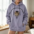 thumbnail image 6 of lcziwo Cat Hoodie for Women with Zipper Pouch Pet Hoodies Oversized Dog Carrier Hooded Sweatshirt with Carrying Pockets 2026 Purple,L, 6 of 8