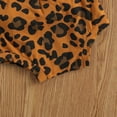 thumbnail image 6 of Baby Girls Boys Clothes Sets Leopard Print Sleeveless Knit Solid Romper Shorts Headband, 6 of 7