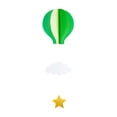 thumbnail image 2 of Guardoinrt 4pack/lot Add Whimsical Charm To Event With 3D Paper Hot Air Balloons Beautiful Decorations Easy type 2, 2 of 6