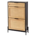 thumbnail image 2 of STAWAY Rattan Shoe Cabinet - Stylish 2 Flip Drawers & 1 Slide Drawer, Space-Saving Organizer for Entryway, Durable & Easy Assembly, Perfect for Heels & Boots, 2 of 9