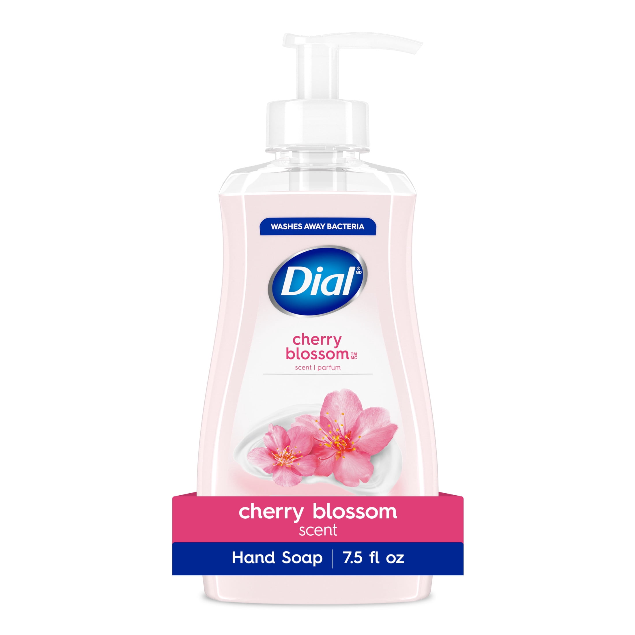 (4 pack) Dial Clean + Gentle Liquid Hand Soap, Cherry Blossom Gentle Hand Soap, 7.5 fl oz