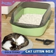 thumbnail image 2 of Cat Litter Box Large Capacity Semi-closed Plastic Anti-Splash Cats Toilet Bedpan Big Oversized Cat Tray Bedpan Cat Toilet Bowl, 2 of 9