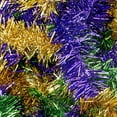 thumbnail image 3 of Mardi Gras Multi-Color Branch Garland, 6 ft purple green gold glitter ornament Fat Tuesday Decoration tree decor parade decor, 3 of 4