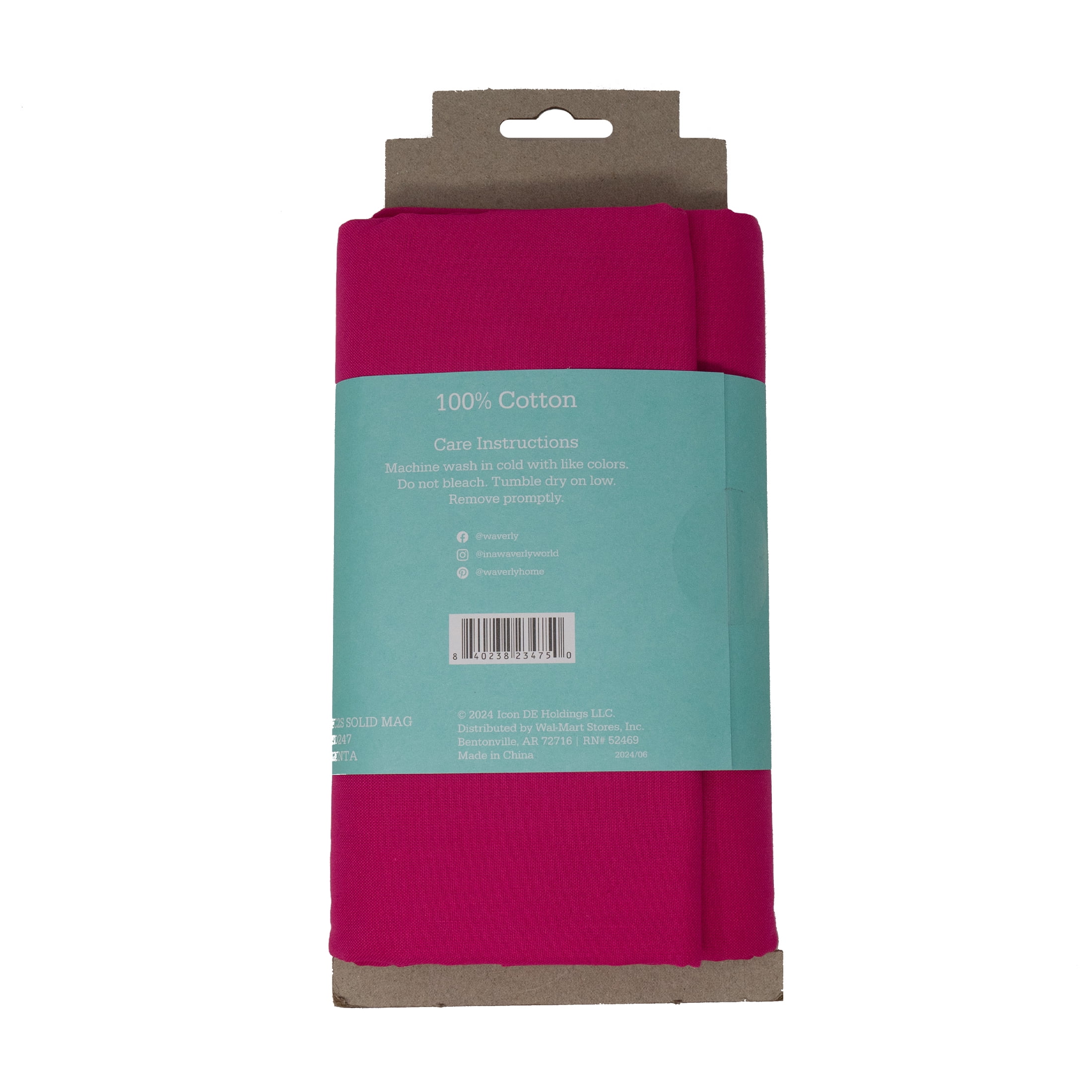 Waverly Inspirations 2 Yard Cut 100% Cotton Solids Fabric Magenta 44" Wide for Quilting & Sewing