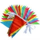 thumbnail image 1 of 100M Multicolored Bunting Banner Triangle Flags Nylon Fabric Pennant Festival Outdoor Party Decor, 1 of 5