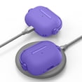 thumbnail image 2 of for Airpods case Clear,Shockproof Clear Case for AirPod 1st & 2nd Gen case,Full Protective Soft TPU Drop Protection Accessories Case with Keychain Charging Case for Women Girls Men,Purple, 2 of 6