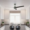thumbnail image 6 of Hunter - Cassius Indoor/Outdoor Ceiling Fan, Wall Control, 60-inch, Matte Silver, Casual-style, 4-speed DC Motor, Energy Star, 52981, for Porches, Bathrooms, 6 of 17