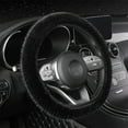 thumbnail image 5 of Large Plush Steering Wheel Cover Winter Warm Fuzzy Protector, Thickened Non-Slip Soft Handle Grip, Universal 14-15 Inch Furry Steering Wheel Cover for Cold Weather Driving, 5 of 6