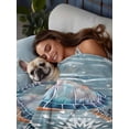 thumbnail image 3 of Blue Turtle Coastal Flat Sheet Only Twin Size, Soft Breathable Bed Top Sheets for Mattress, Summer Beach Nautical Starfish Coral Luxury Bedding Flat Sheets for Home Hotel Bedroom Bed Protection, 3 of 9