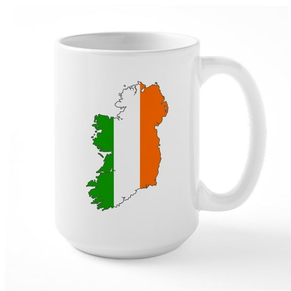 CafePress - Ireland Large Mug - 15 oz Ceramic Large White Novelty Mug