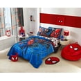 thumbnail image 7 of Spider-Man Classic Techno City 4-Piece Queen Sheet Set, Polyester, Blue and Red, Marvel, 7 of 7