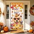 thumbnail image 2 of Fall Door Banner Cover,Autumn Harvest Animal Pattern Background for Front Door Patio Entryway 70.87x35.43 Inch, 2 of 6