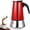 Red, variant on 2 Cup Stovetop Espresso Maker Stainless Steel Moka Pot Stove Top Percolator Italian Coffee Makers Capable Mocha Greca Machine Cafe Classic Induction Cookers for Home and Camping 100ml 3.3oz