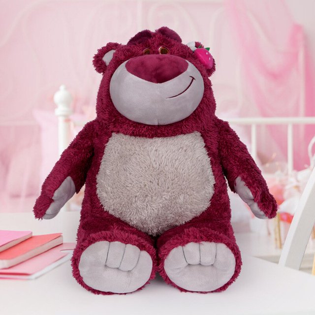 Disney Lotso Strawberry Bear Cartoon Characters Plush Throw Pillow Bolster Built In Strawberry Fragrance Gifts For Child Friends zhangyuxiang LED