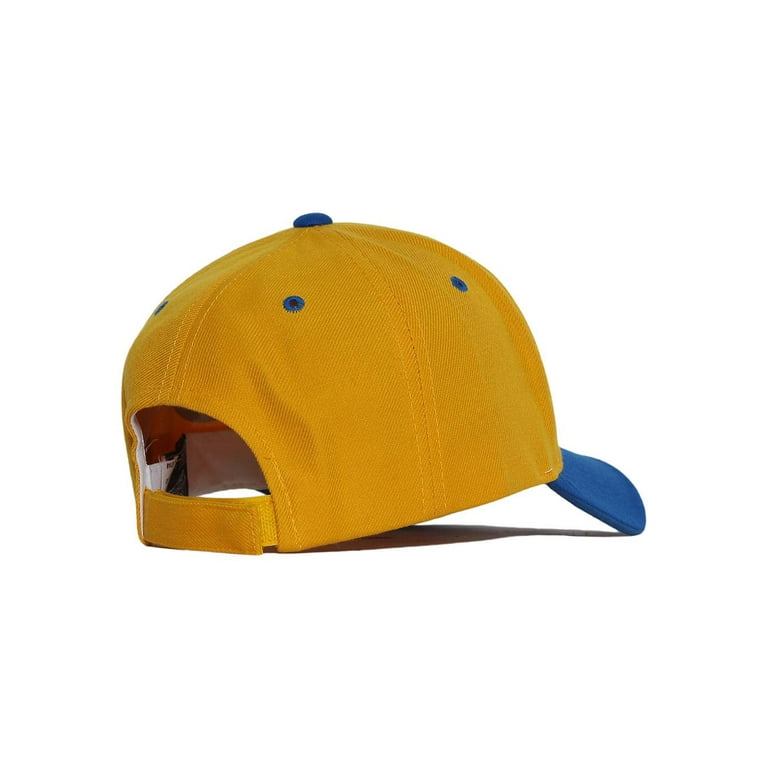 Two-Tone Adjustable Baseball Cap, Blue Yellow
