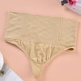 thumbnail image 3 of Bigersell Woman Underwear Cotton Clearance Maternity Underwear Briefs Panty Style P-651 Polyester Cheeky Panties G String Thongs Ladies Briefs High Waist Women's Panties Beige Xs, 3 of 7