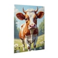 thumbnail image 2 of 500 Piece Jigsaw Puzzle For Adults Brown And White Cow In Meadow Relaxing & Challenging Adult Puzzle HighQuality Wooden Pieces Unique Artwork Great Gift Idea, 2 of 7