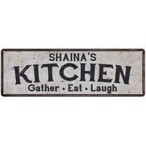 SHAINA's Kitchen Rustic Chic Decor Gift 6x18 Sign 106180051590