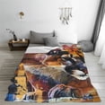 thumbnail image 5 of Pofeuu Abstract Lion Painting Print Ultra-Soft Micro Fleece Blanket,for Bed Or Sofa,All Season Throw Blankets Flannel Blanket-80"x60", 5 of 7