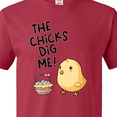 thumbnail image 4 of Inktastic The Chicks Dig Me Easter Baby Chick with Basket and Eggs T-Shirt, 4 of 5