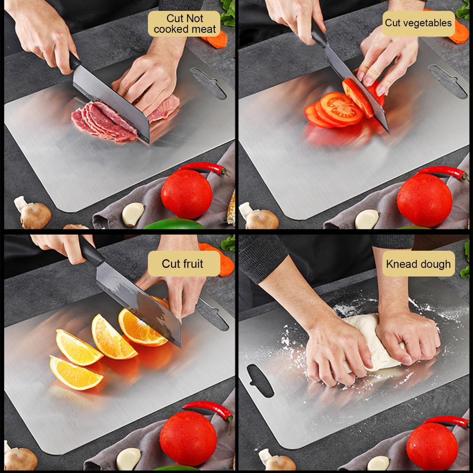 Cutting Board - 100% Pure Titanium Cutting Boards For Kitchen, Double Sided Titanium Cutting Mat From Japan, Cutting Edge Hygiene & Durability Mat, 9.45*5.90 In