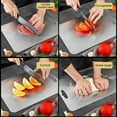 thumbnail image 6 of Cutting Board - 100% Pure Titanium Cutting Boards For Kitchen, Double Sided Titanium Cutting Mat From Japan, Cutting Edge Hygiene & Durability Mat, 9.45*5.90 In, 6 of 6