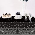 thumbnail image 4 of K1tpde 3PCS Black Bandana Party Tablecloths, Cholo Gangsta Theme Bandana Table Covers, 4 of 6