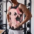 thumbnail image 5 of Salouo Cute Axolotl Sakura Blossoms B for Men's Tank Tops,Sleeveless Muscle Shirts for Men Quick Dry Workout Tank Top Gym Muscle Tee Fitness Bodybuilding Sleeveless T Shirt-Small, 5 of 7