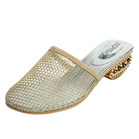 

Slippers for Women Women S Ladies Fashion Vintage Mesh Hollow Out Slip On Outdoor Slippers Shoes Womens Slippers Mesh Beige 42
