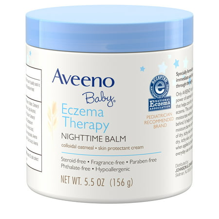 Aveeno Baby Eczema Therapy Nighttime Balm with Natural Oatmeal, 5.5 (Best Lotion For Infant Eczema)