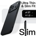 thumbnail image 2 of JETech Slim Case for iPhone 17 Pro Max 6.9-Inch, Ultra-Thin Lightweight Minimalist Phone Cover with Camera Lens Protection, Matte Anti-Fingerprint Finish (Black), 2 of 6