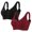 Red, variant on 2 Pack Women's Plus Size Wireless Bralette Floral Rhinestone Full Coverage Bras Support Push up T-Shirt Bra, 95BCD